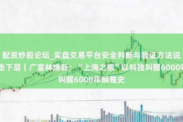配资炒股论坛_实盘交易平台安全判断与验证方法说明 新春走下层｜广富林焕新：“上海之根”以科技叫醒6000年娴雅史