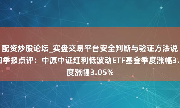 配资炒股论坛_实盘交易平台安全判断与验证方法说明 四季报点评：中原中证红利低波动ETF基金季度涨幅3.05%